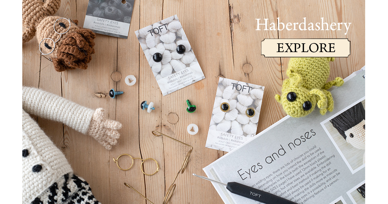 Haberdashery glasses safety eyes crochet hooks tools
